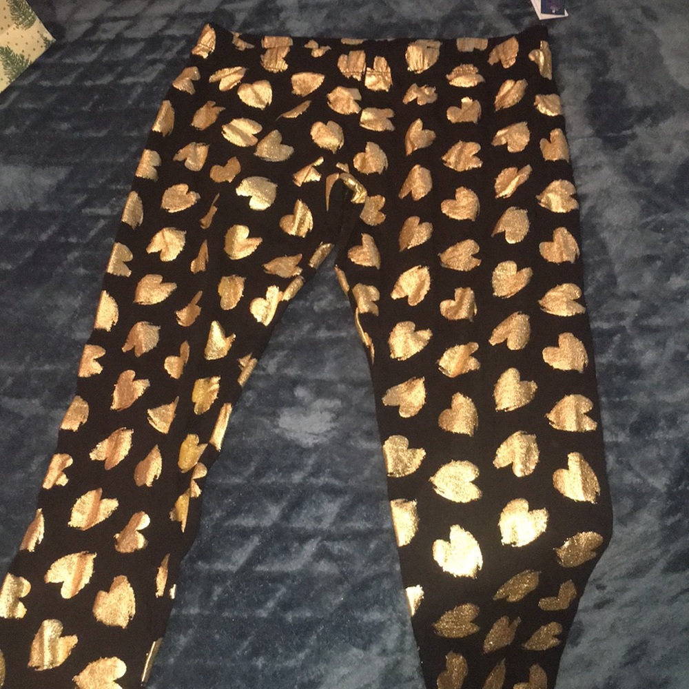 Black and gold leggings